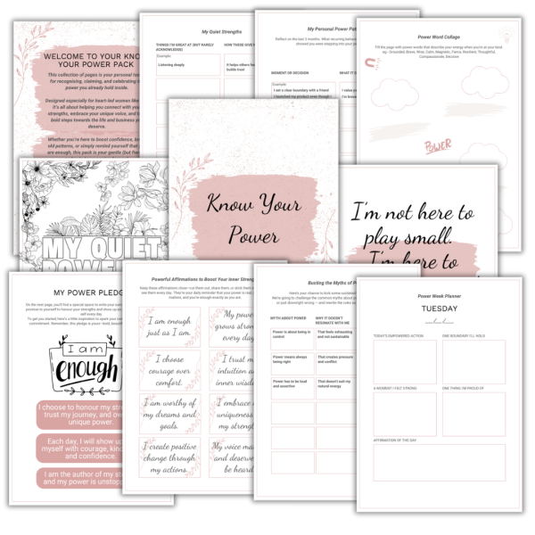 Know Your Power: Empowerment Journal Insert Pack for Midlife Women - Image 2